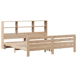 Cadre de lit sans matelas 200x200 cm bois massif de pin 