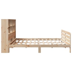 Cadre de lit sans matelas 200x200 cm bois massif de pin 