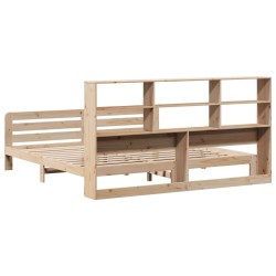 Cadre de lit sans matelas 200x200 cm bois massif de pin 