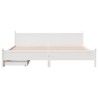 Cadre de lit sans matelas blanc 180x200 cm bois massif de pin 