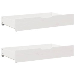 Cadre de lit sans matelas blanc 180x200 cm bois massif de pin 