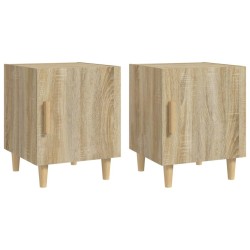Tables de chevet 2 pcs Chêne Sonoma Bois d'ingénierie 