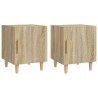 Tables de chevet 2 pcs Chêne Sonoma Bois d'ingénierie 