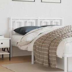 Tête de lit métal blanc 135 cm 