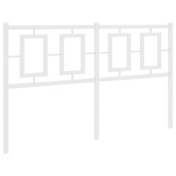 Tête de lit métal blanc 135 cm 