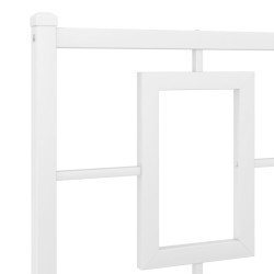Tête de lit métal blanc 135 cm 
