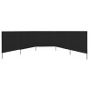 Paravent 5 panneaux Tissu 600 x 120 cm Noir 
