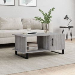 Table basse sonoma gris 90x50x40 cm bois d'ingénierie 