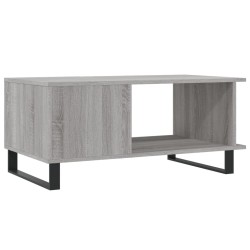 Table basse sonoma gris 90x50x40 cm bois d'ingénierie 