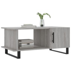 Table basse sonoma gris 90x50x40 cm bois d'ingénierie 
