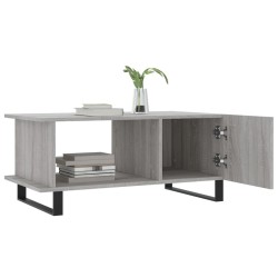 Table basse sonoma gris 90x50x40 cm bois d'ingénierie 