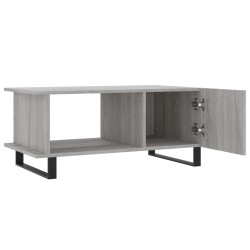 Table basse sonoma gris 90x50x40 cm bois d'ingénierie 