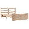 Cadre de lit et tête de lit sans matelas 135x190 cm 