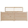 Cadre de lit et tête de lit sans matelas 135x190 cm 