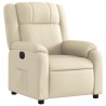 Fauteuil inclinable électrique Crème Tissu 