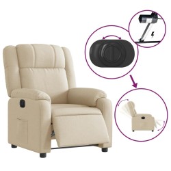 Fauteuil inclinable électrique Crème Tissu 