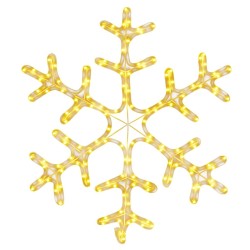 Figure de flocon de neige de Noël et 144LED Blanc chaud 59x59cm 