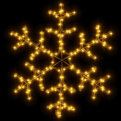 Figure de flocon de neige de Noël et 144LED Blanc chaud 59x59cm 