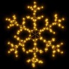 Figure de flocon de neige de Noël et 144LED Blanc chaud 59x59cm 