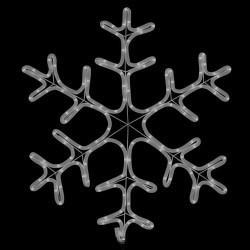 Figure de flocon de neige de Noël et 144LED Blanc chaud 59x59cm 