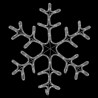 Figure de flocon de neige de Noël et 144LED Blanc chaud 59x59cm 