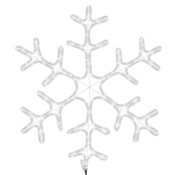 Figure de flocon de neige de Noël et 144LED Blanc chaud 59x59cm 