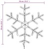 Figure de flocon de neige de Noël et 144LED Blanc chaud 59x59cm 