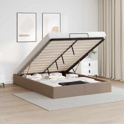 Cadre de lit ottoman sans matelas cappuccino 140x190 cm 