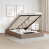 Cadre de lit ottoman sans matelas cappuccino 140x190 cm 