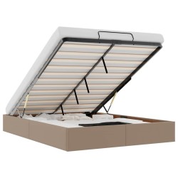 Cadre de lit ottoman sans matelas cappuccino 140x190 cm 