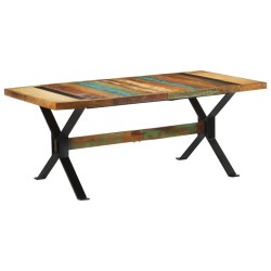 Table à manger 180x90x73 cm bois massif de récupération 