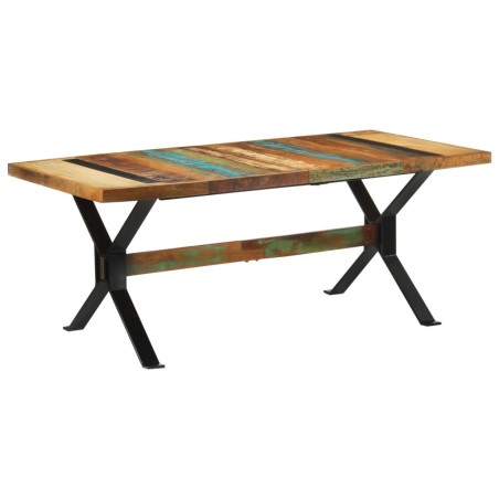 Table à manger 180x90x73 cm bois massif de récupération 