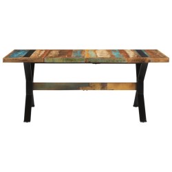 Table à manger 180x90x73 cm bois massif de récupération 