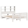 Cadre de lit sans matelas blanc 140x200 cm bois de pin massif 