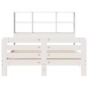 Cadre de lit sans matelas blanc 140x200 cm bois de pin massif 