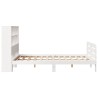 Cadre de lit sans matelas blanc 140x200 cm bois de pin massif 