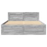 Cadre de lit et tête de lit sans matelas sonoma gris 120x200 cm 