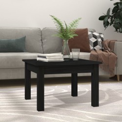 Table basse Noir 45x45x30 cm Bois massif de pin 
