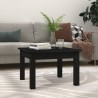 Table basse Noir 45x45x30 cm Bois massif de pin 