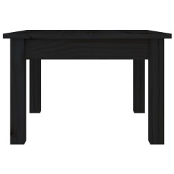 Table basse Noir 45x45x30 cm Bois massif de pin 