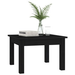 Table basse Noir 45x45x30 cm Bois massif de pin 
