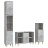 Ensemble de meubles de salle de bain 3 pcs gris béton 