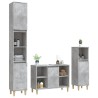 Ensemble de meubles de salle de bain 3 pcs gris béton 