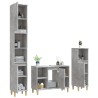 Ensemble de meubles de salle de bain 3 pcs gris béton 