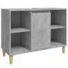 Ensemble de meubles de salle de bain 3 pcs gris béton 