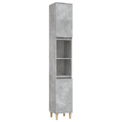 Ensemble de meubles de salle de bain 3 pcs gris béton 