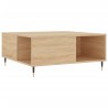 Table basse chêne sonoma 80x80x36,5 cm bois d'ingénierie 