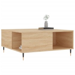 Table basse chêne sonoma 80x80x36,5 cm bois d'ingénierie 