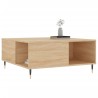 Table basse chêne sonoma 80x80x36,5 cm bois d'ingénierie 