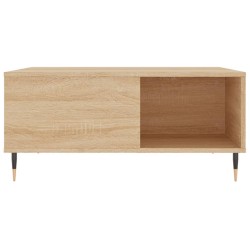 Table basse chêne sonoma 80x80x36,5 cm bois d'ingénierie 